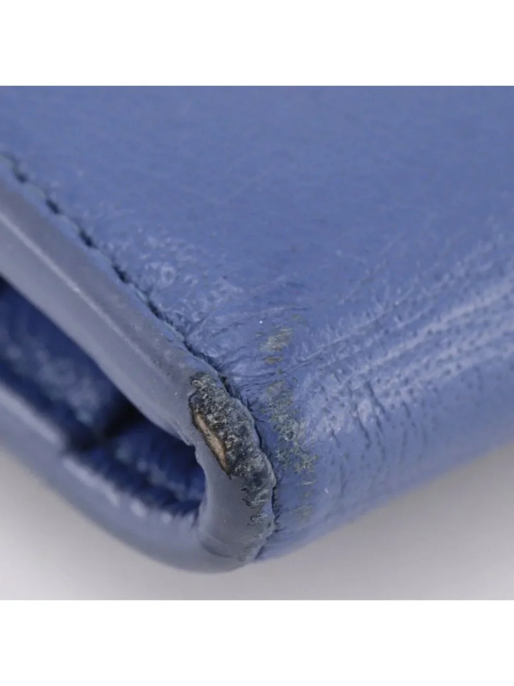 Balenciaga Paper Mini Wallet Leather Blue Bifold